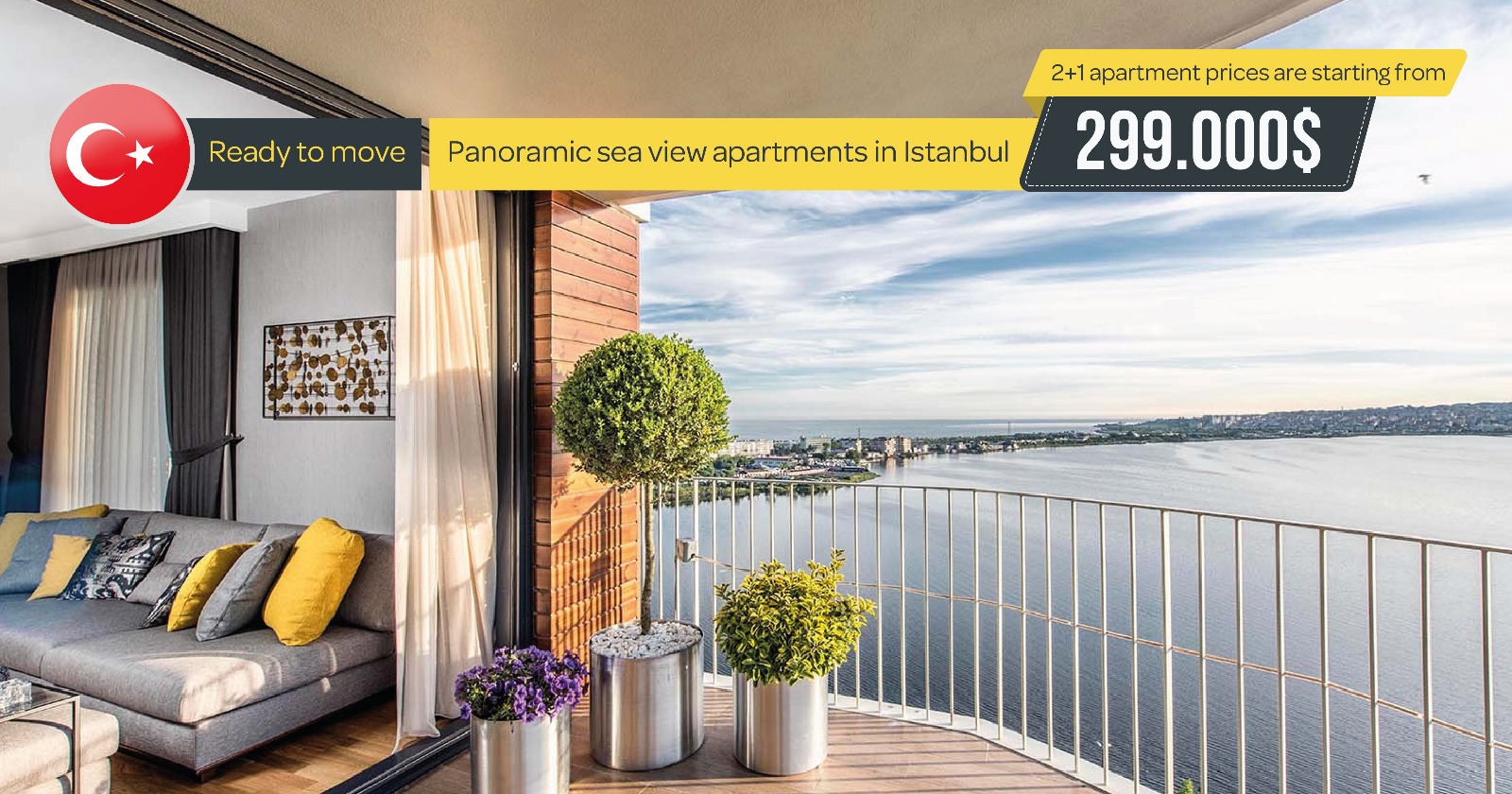 Sea View flats for sale in istanbul