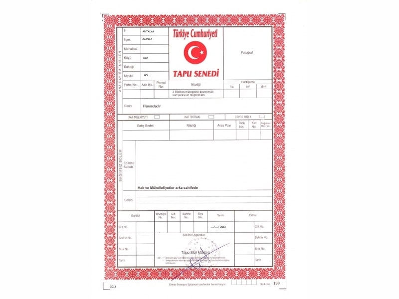 What are the Types of Title Deeds in Turkey ?